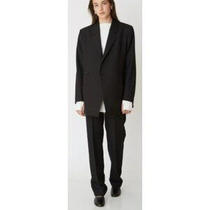 Toteme Wool Oversized Womens Black Blazer Size 42 US 10 NWT